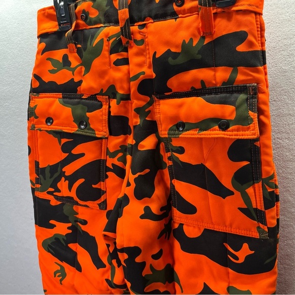 Camo Camouflage Orange Hunting Pants SafTbak Chiller Killer Mens 30-32 USA - Picture 11 of 11